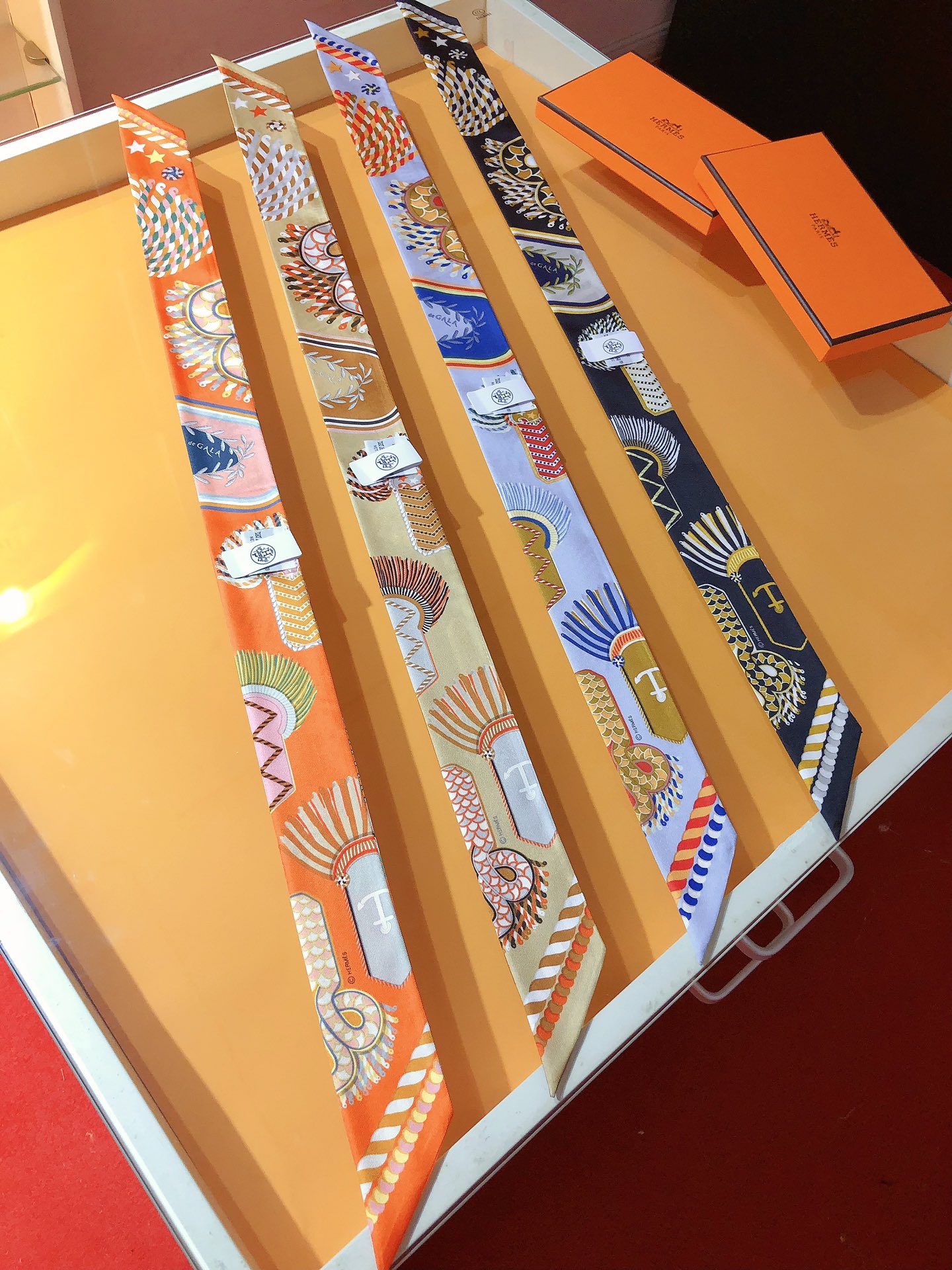 [TOP] HERMES Epaulettes de Gala Twilly scarf 5x86cm - 4 Color