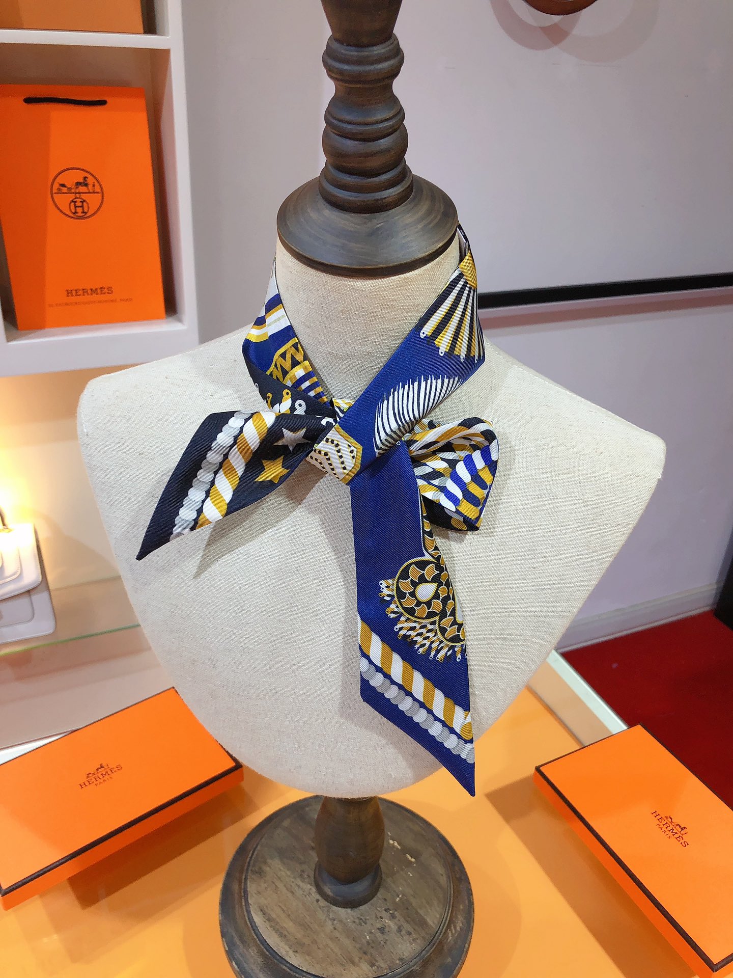 [TOP] HERMES Epaulettes de Gala Twilly scarf 5x86cm - 4 Color - 711 Luxury