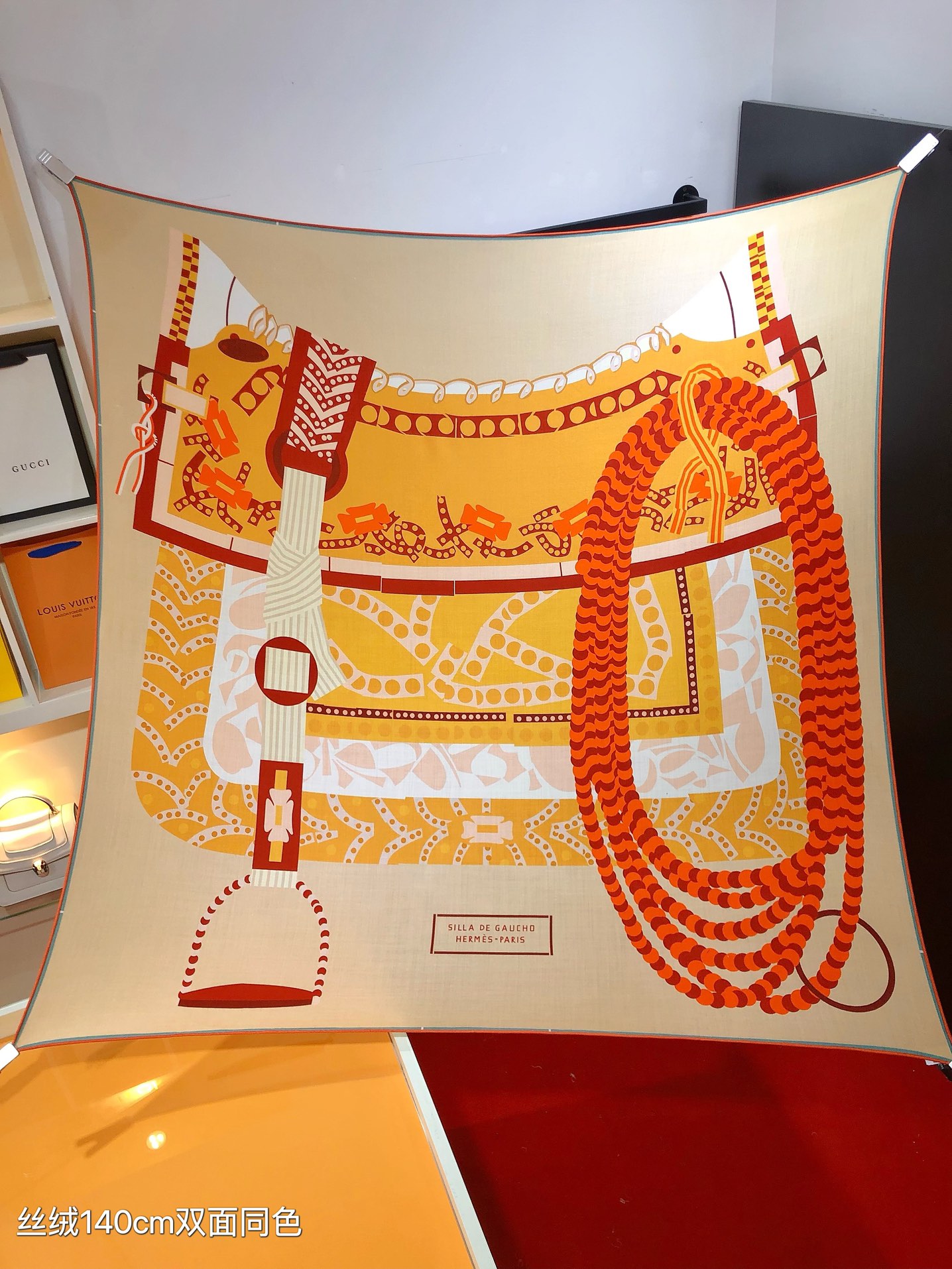 [TOP] HERMES Silla de Gaucho Square Scarf 140 x 140 cm - 2 Colors