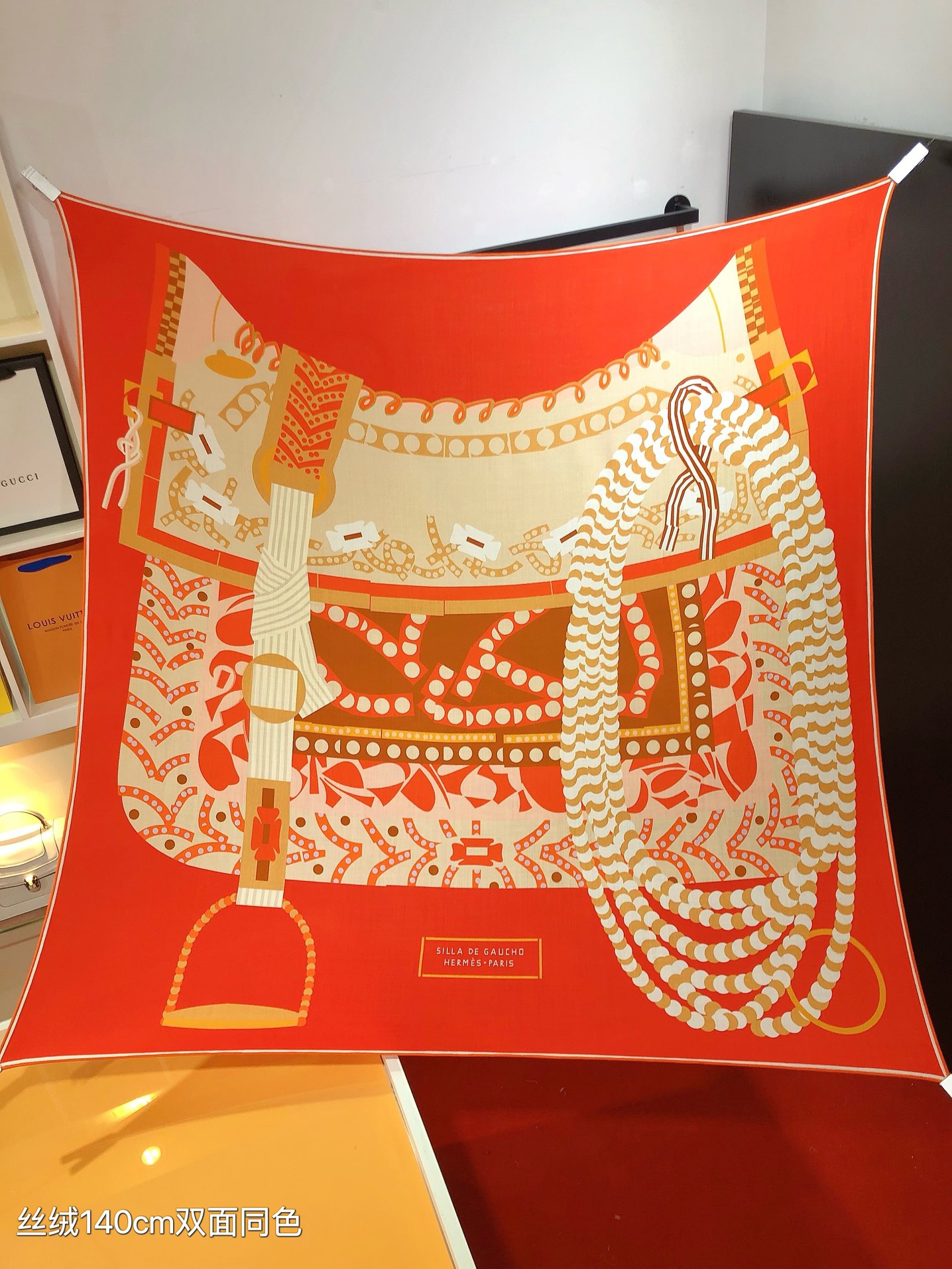 [TOP] HERMES Silla de Gaucho Square Scarf 140 x 140 cm - 2 Colors