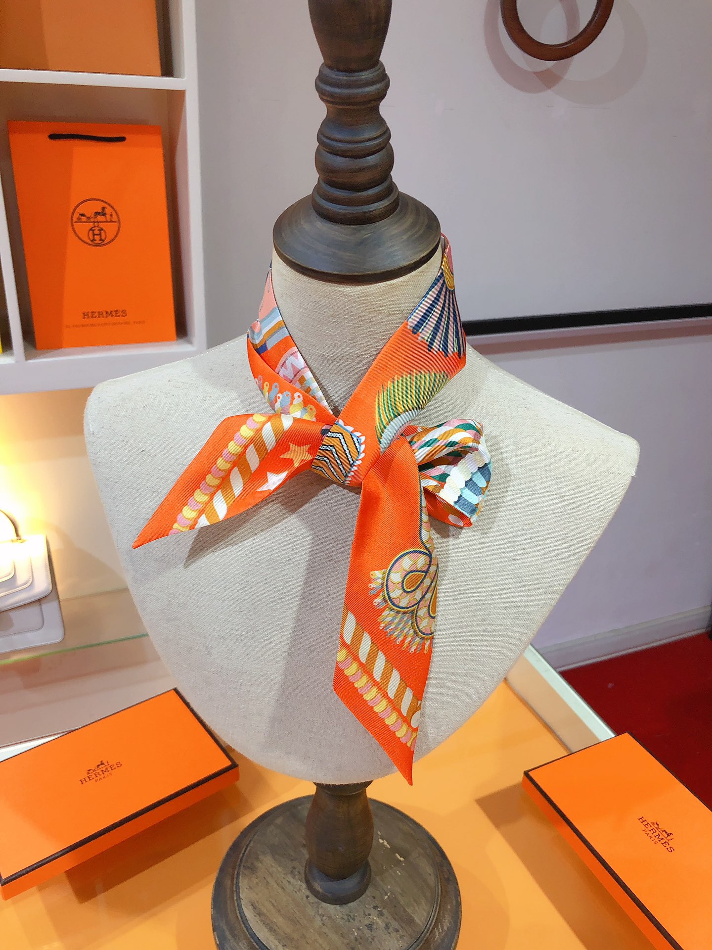[TOP] HERMES Epaulettes de Gala Twilly scarf 5x86cm - 4 Color - 711 Luxury