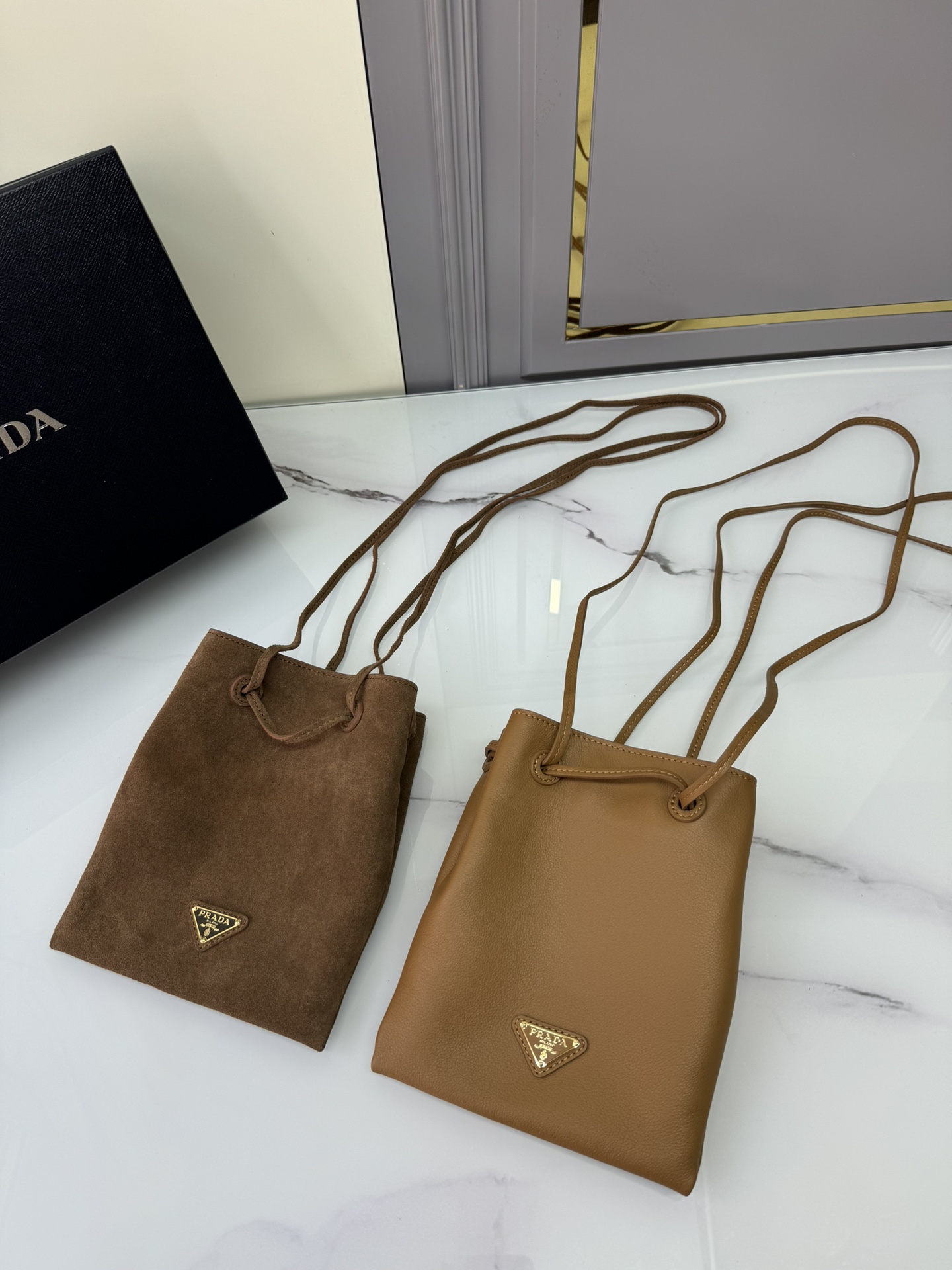 [TOP] PRADA Mini Diagonal Bag 17*20cm - 2 Colour