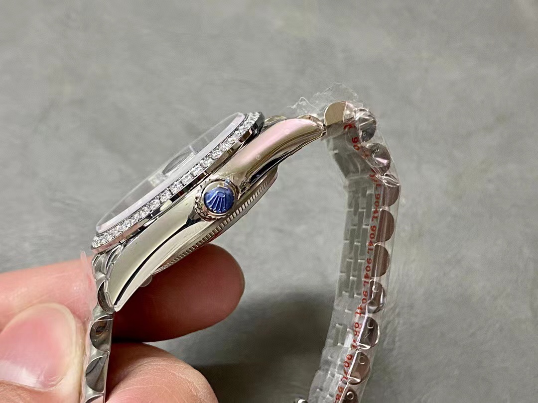 [TOP] ROLEX Purple Dial Watch 36mm - Sliver