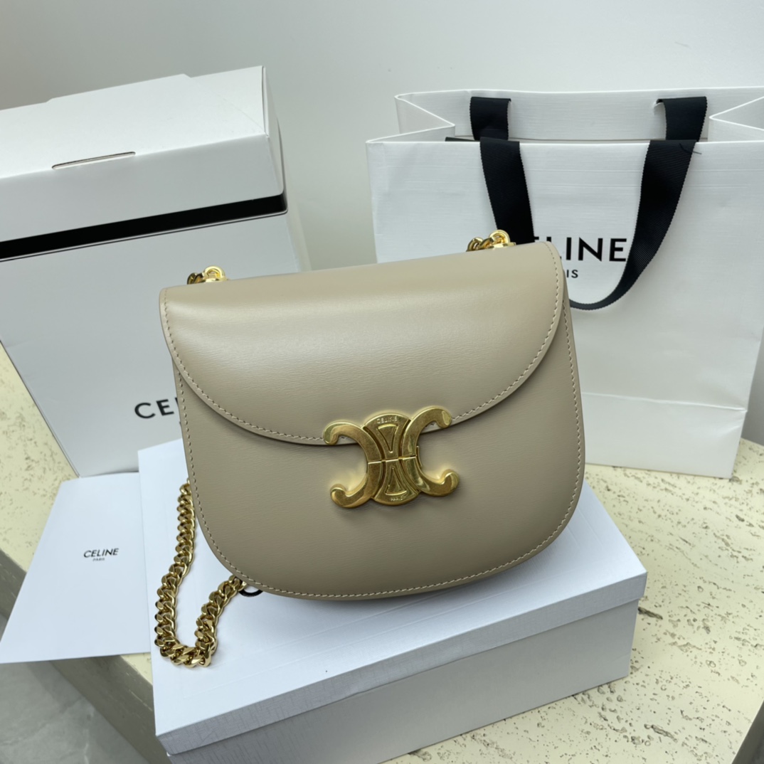 [TOP] CELINE Besace Triomphe Bag 19*15*6cm - GHW - 5 Colour