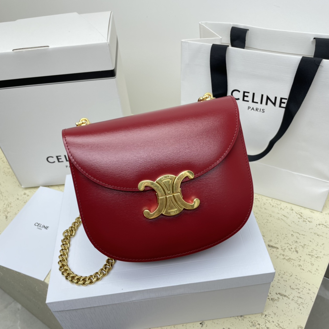 [TOP] CELINE Besace Triomphe Bag 19*15*6cm - GHW - 5 Colour