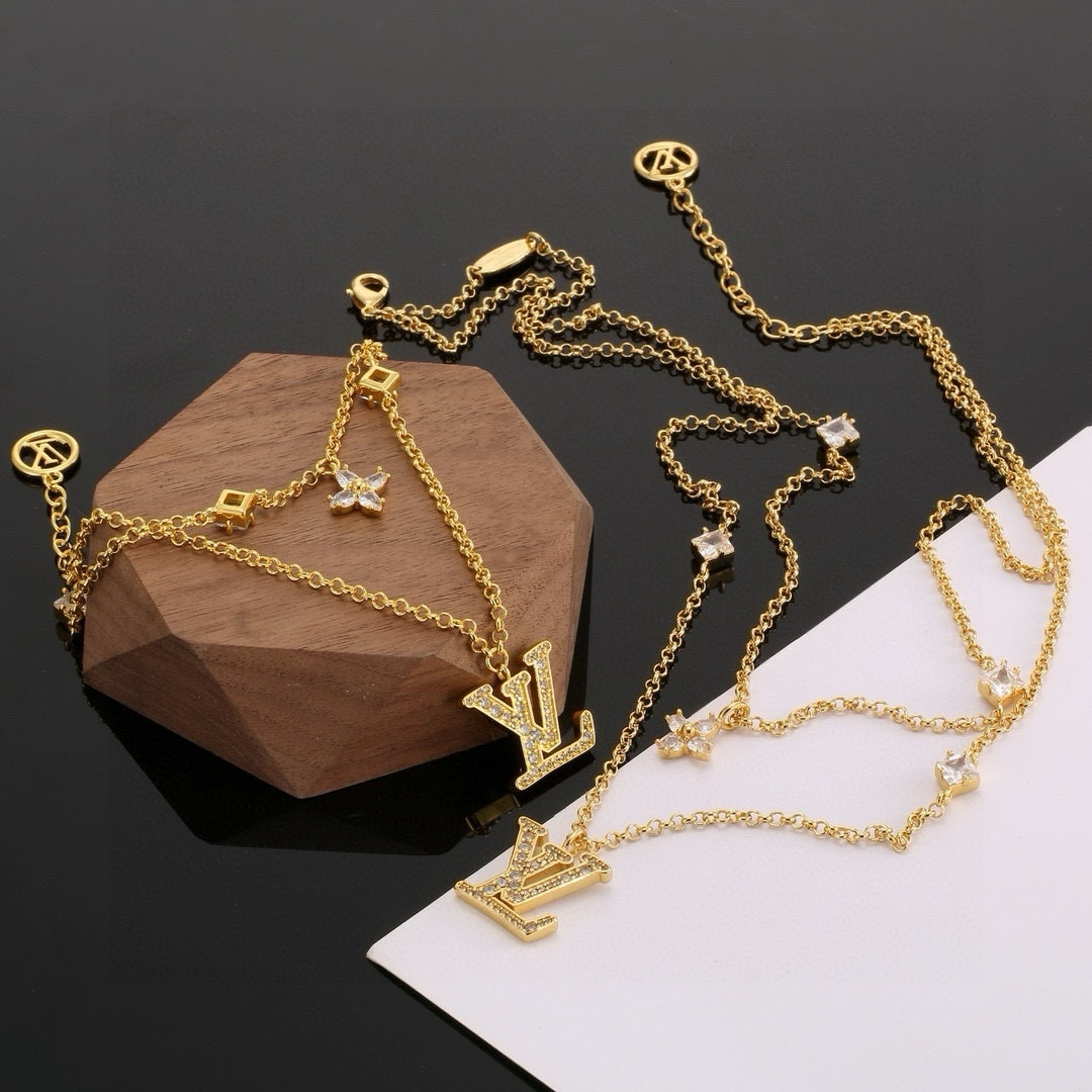 [TOP] Louis Vuitton LV Necklaces + Bracelets - Gold