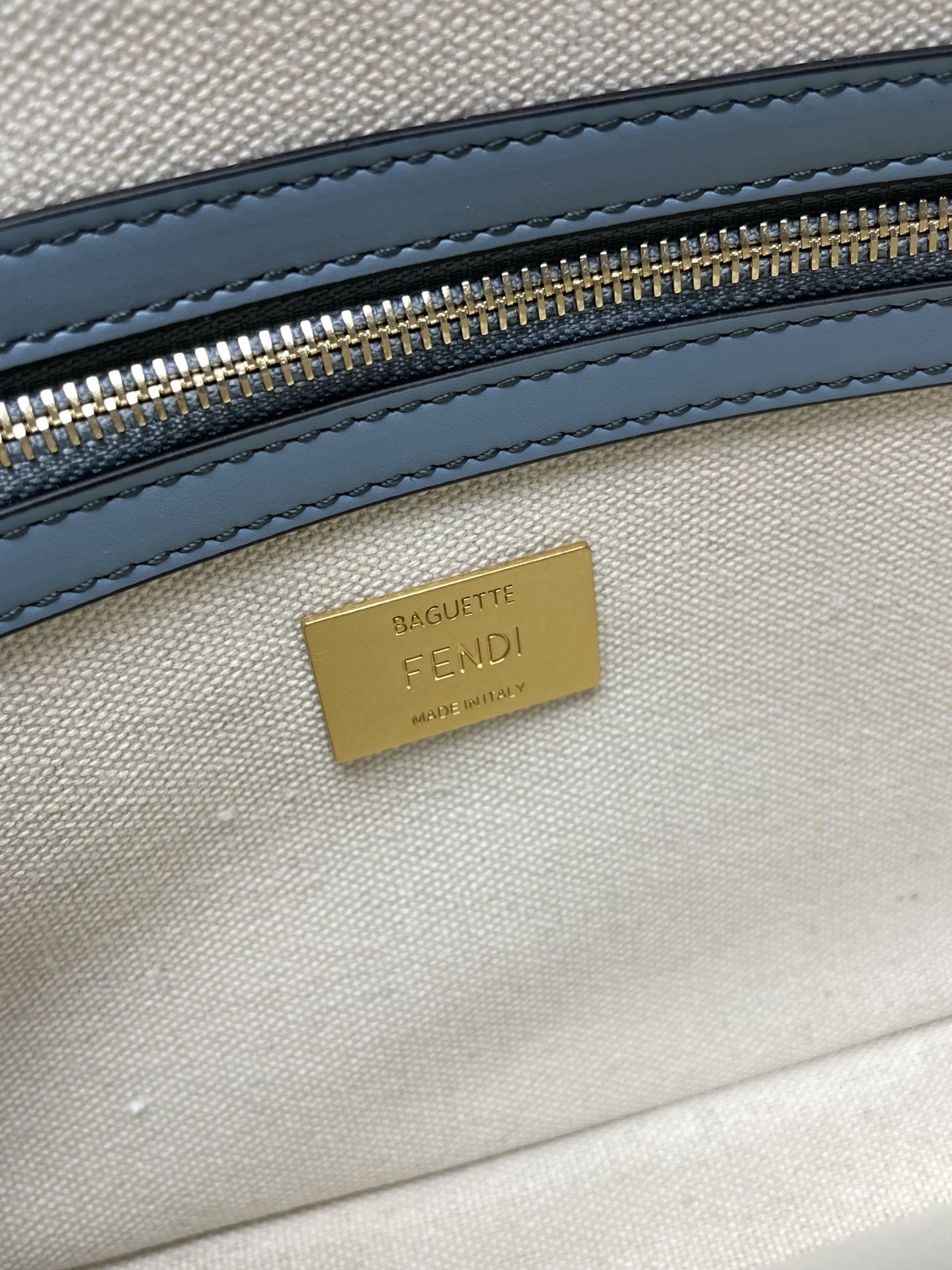 [TOP] FENDI Baguette FF Bag 26x13x6 cm-Blue