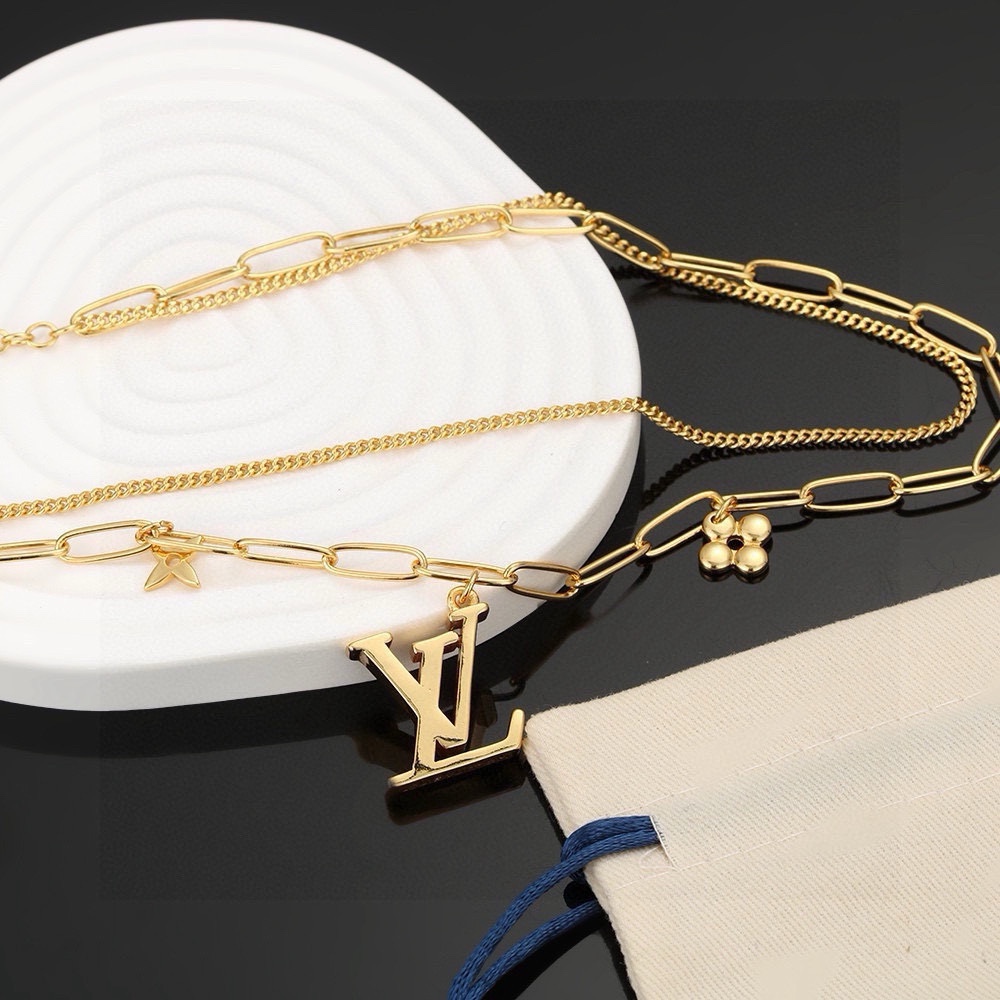 [TOP] Louis Vuitton LV Necklaces - Gold