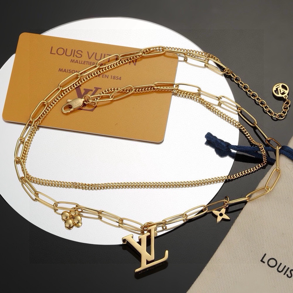 [TOP] Louis Vuitton LV Necklaces - Gold