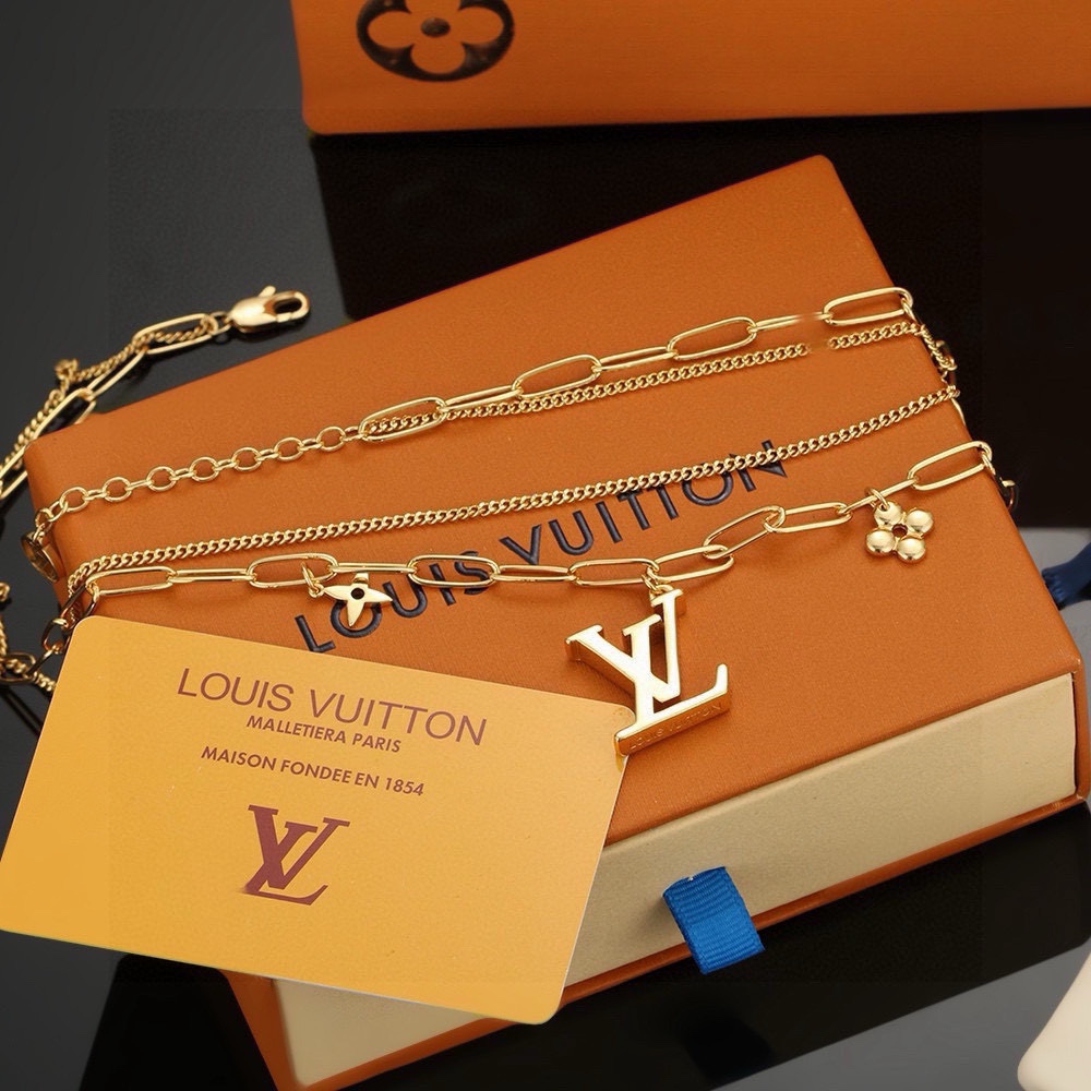 [TOP] Louis Vuitton LV Necklaces - Gold