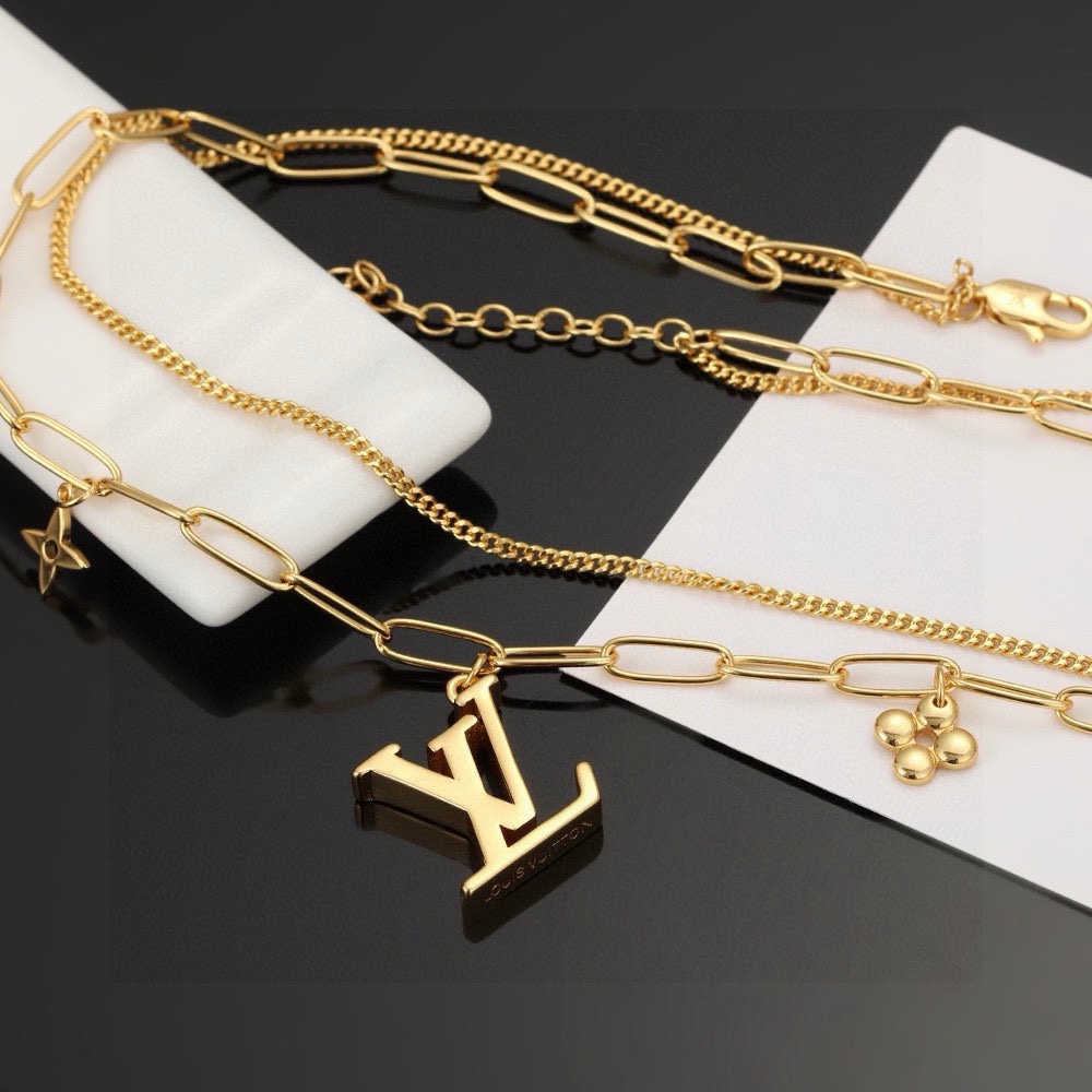 [TOP] Louis Vuitton LV Necklaces - Gold