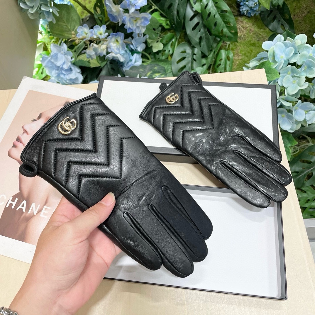 [TOP] GUCCI Women's  Gloves - Black