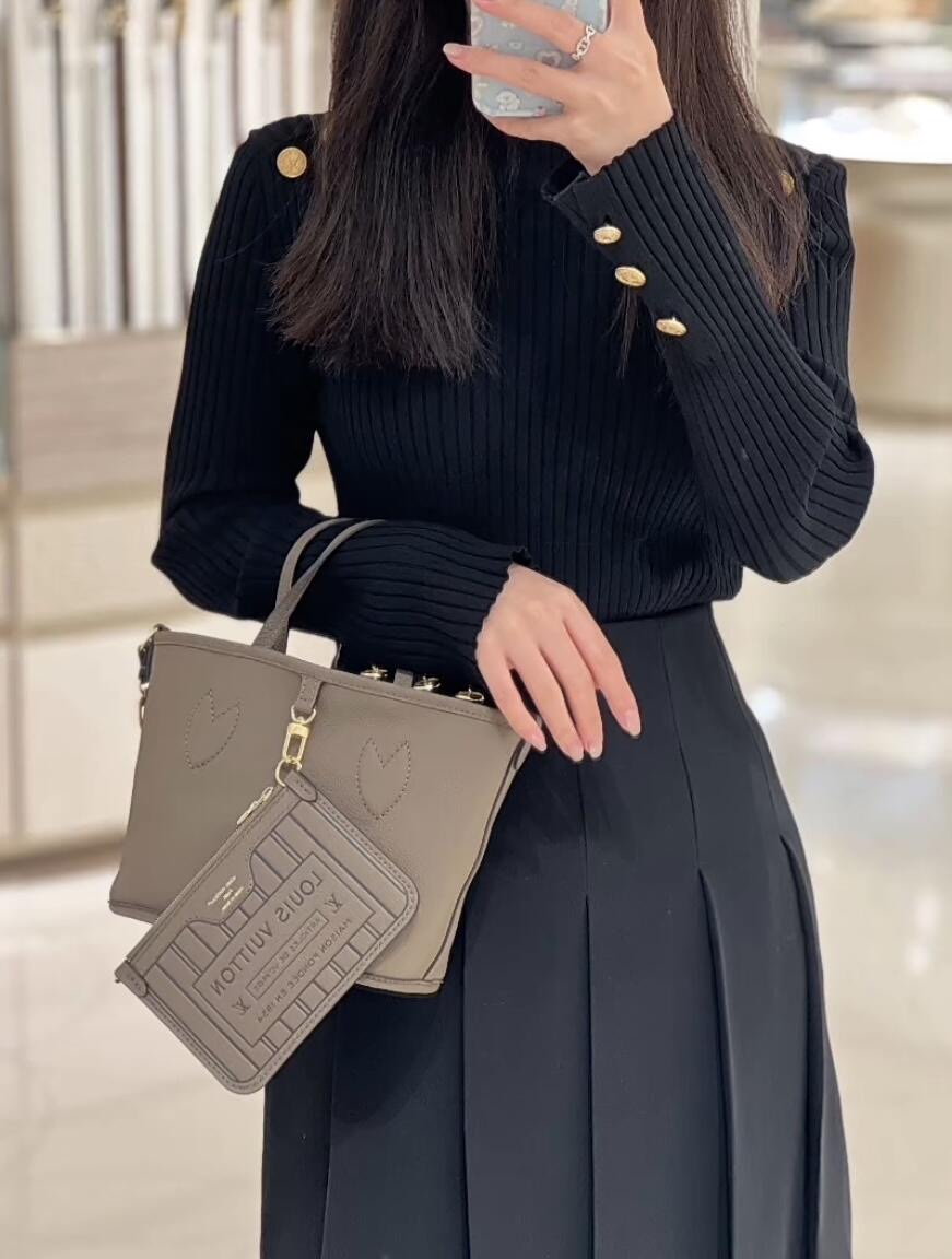 [TOP] Louis Vuitton LV  Neverful INSIDE OUT BB Bag 24x14x9cm - Coffee