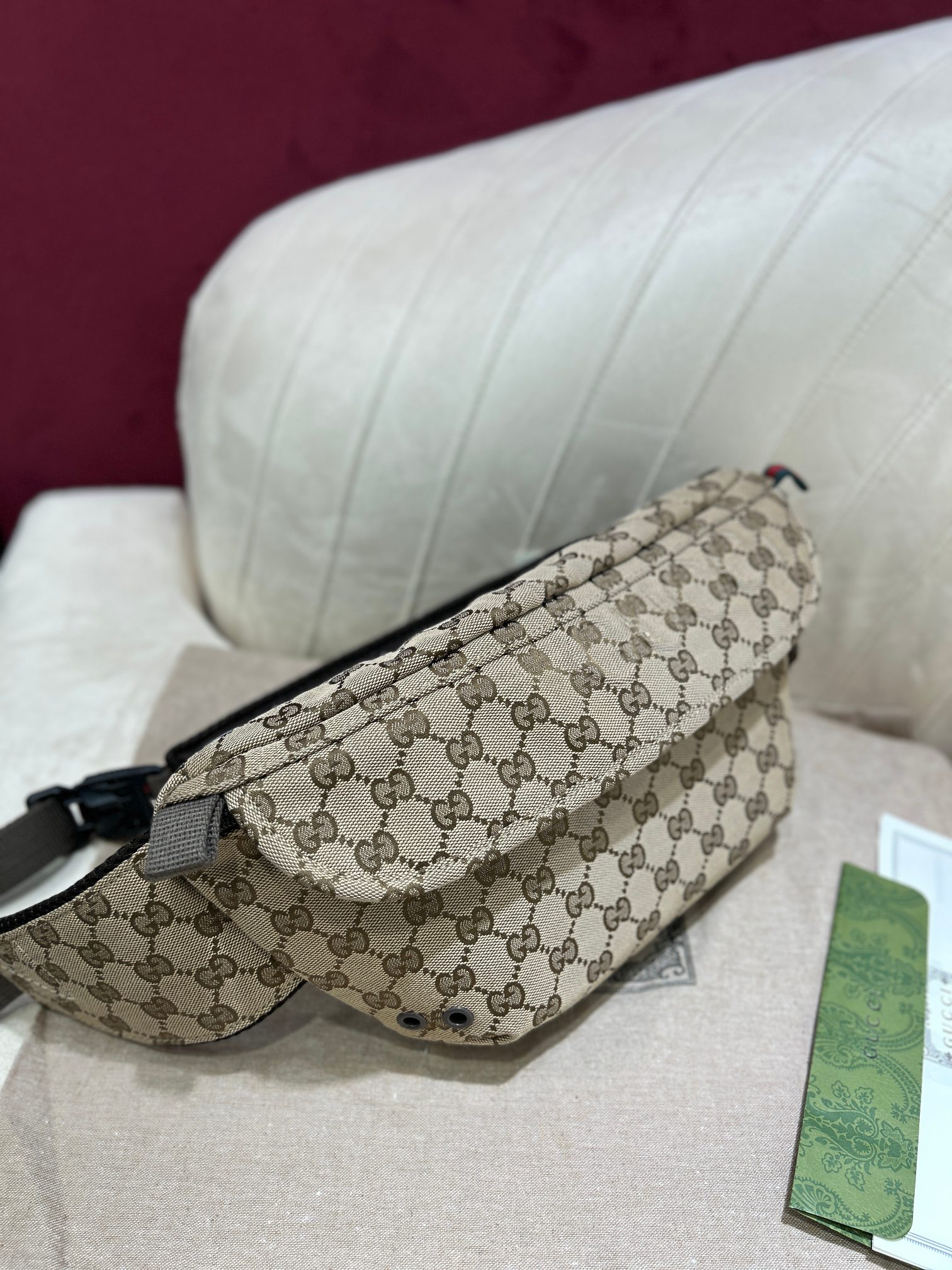 [TOP] GUCCI Ophidia Waist Bag 32*17*5cm- Brown