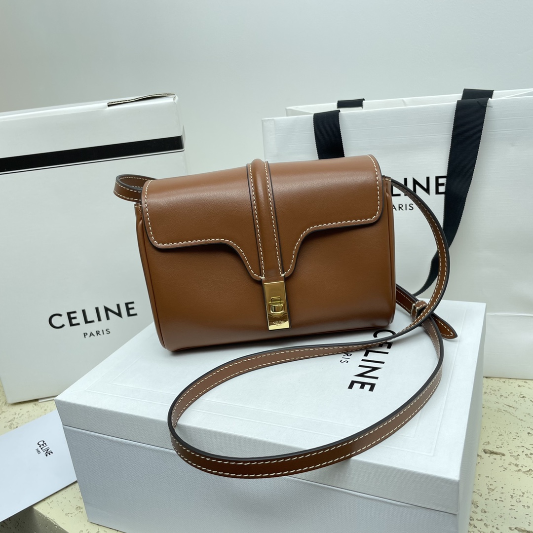 [TOP] CELINE Mini Soft 16 Crossbody Bag 18x12.5x6cm - 3 Color