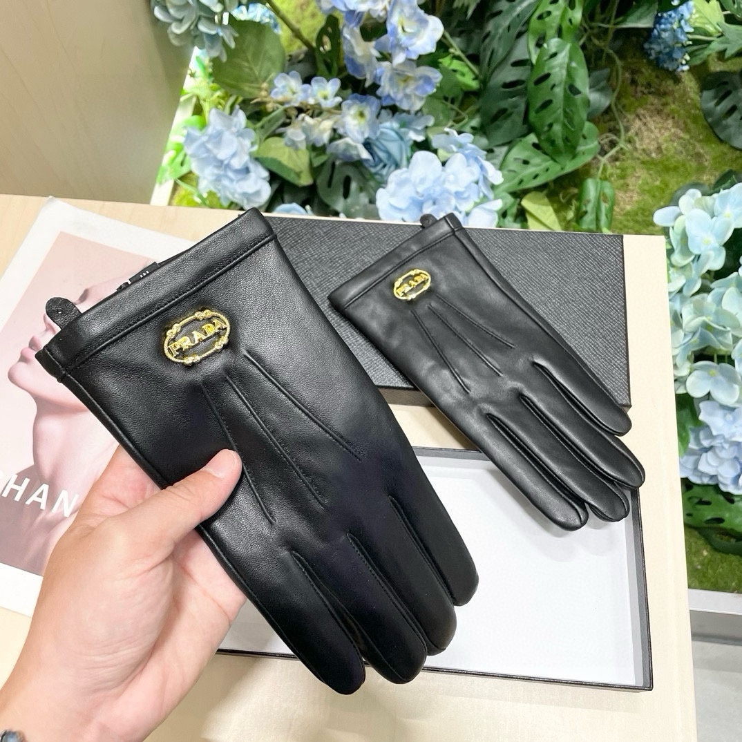 [TOP] PRADA Sheepskin Gloves - Black