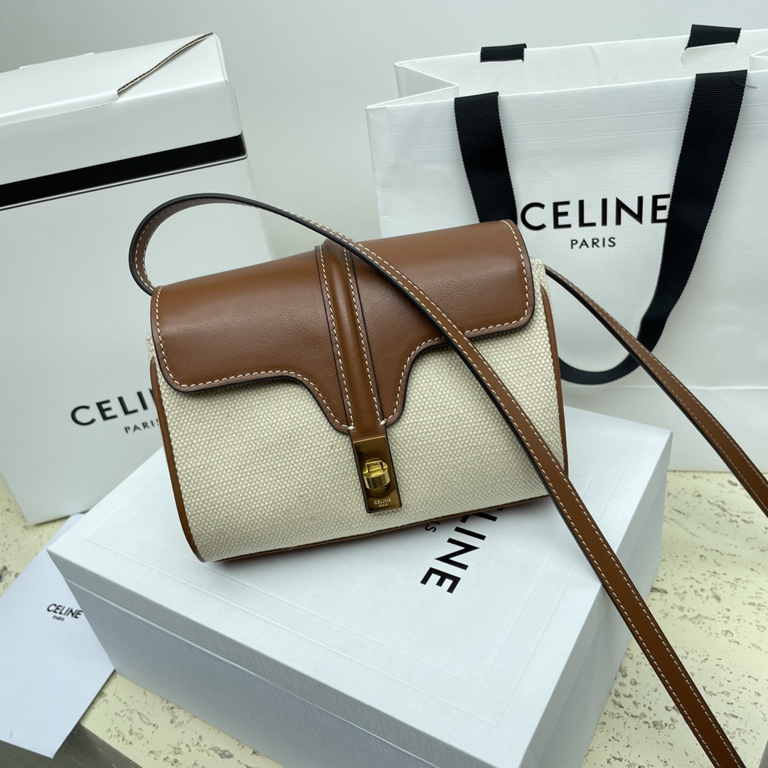 [TOP] CELINE Mini Soft 16 Crossbody Bag 18x12.5x6cm - 3 Color