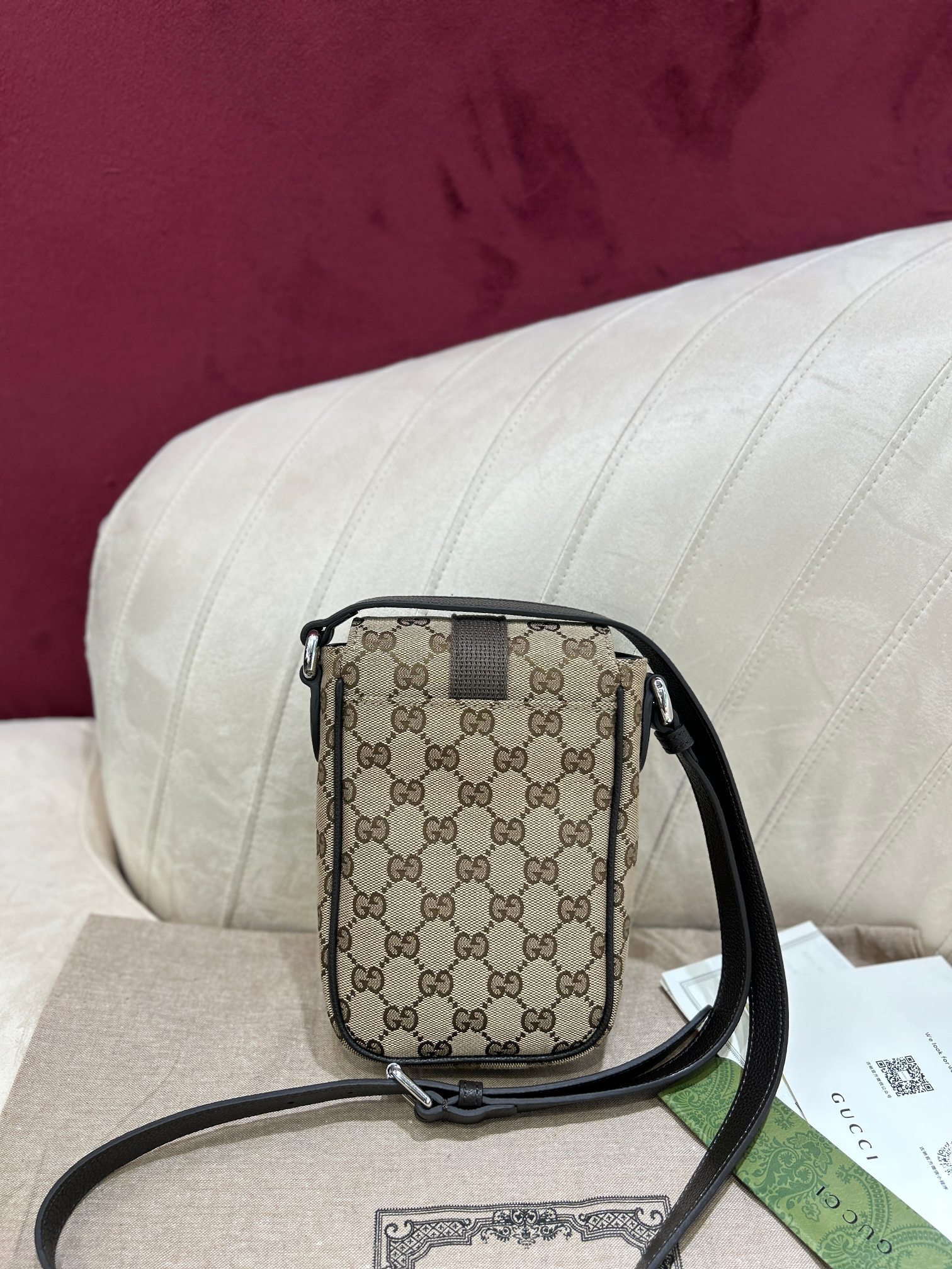 [TOP] GUCCI Ophidia Bag Original Messenger bag 13X20X5.5m - SHW