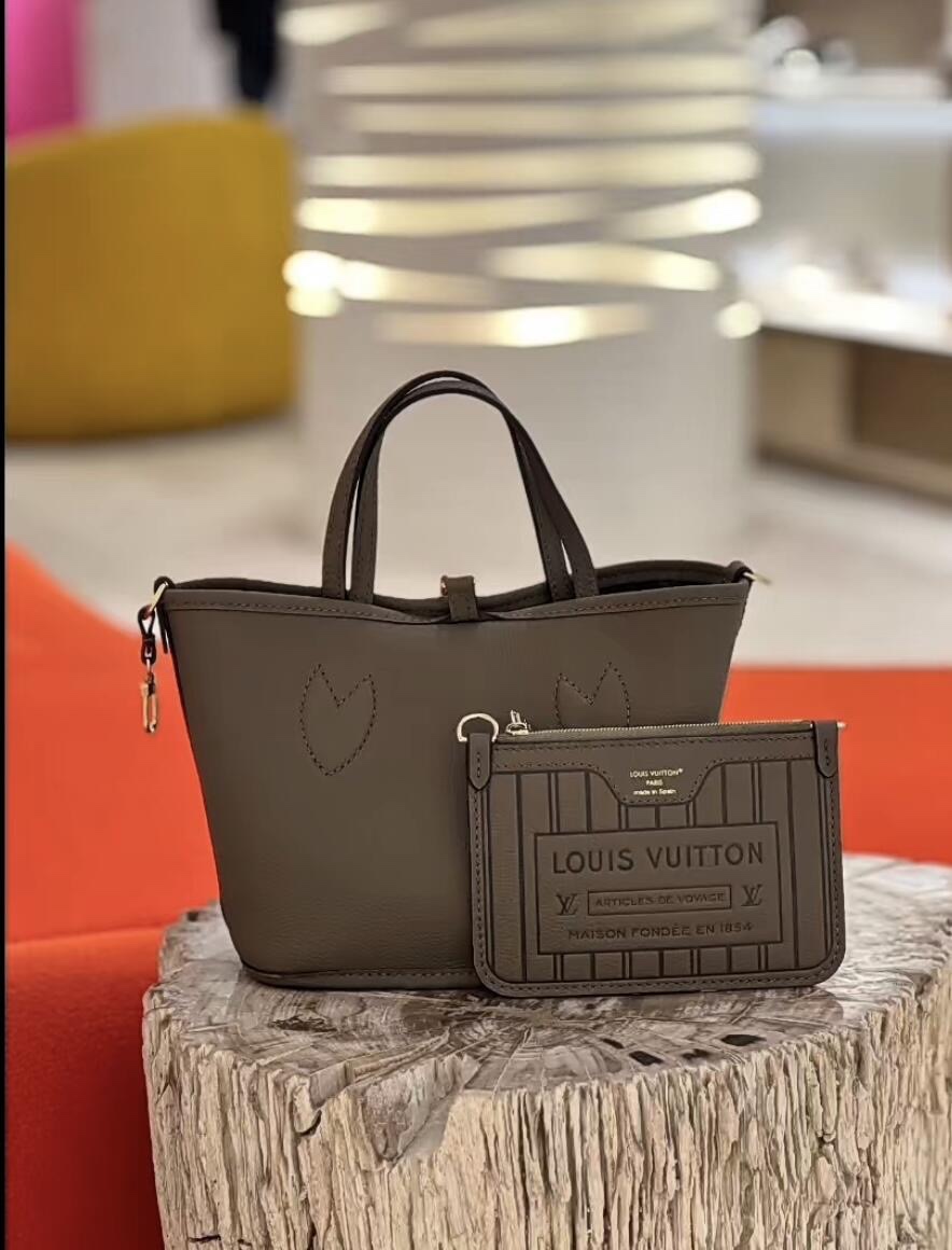 [TOP] Louis Vuitton LV  Neverful INSIDE OUT BB Bag 24x14x9cm - Coffee
