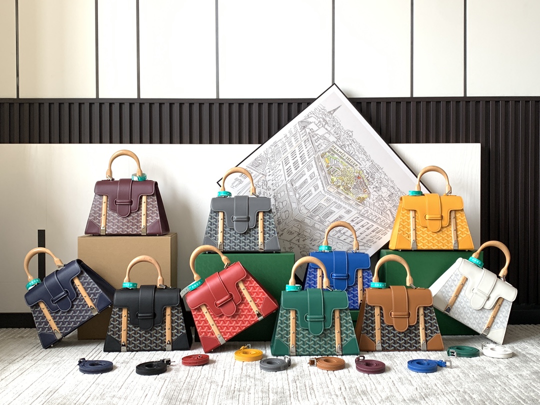 [TOP] Goyard Goyardine Saigon Top Handle Bag 15x7.5x20cm/20x12x28cm - 10 Color