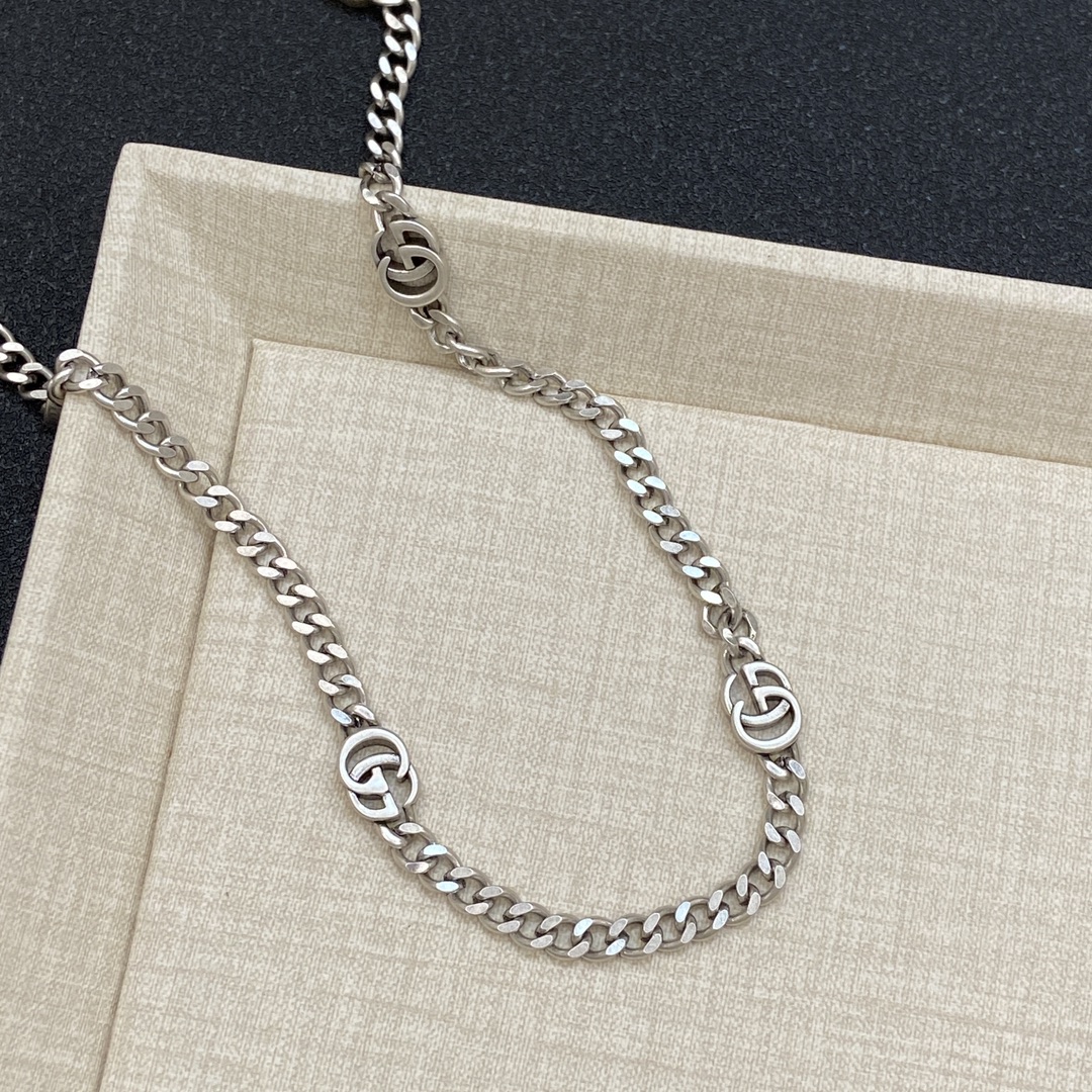 [TOP] GUCCI GG Necklace - Gold & Silver