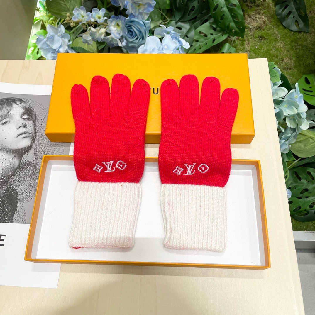 [TOP] Louis Vuitton LV Wool Gloves-3 Colors