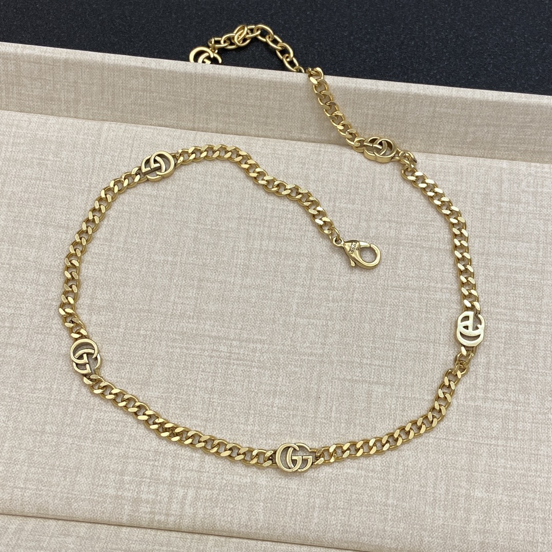 [TOP] GUCCI GG Necklace - Gold & Silver