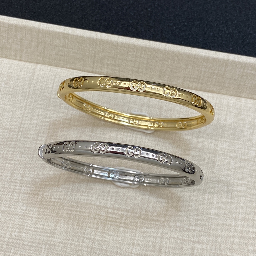 [TOP] GUCCI GG Bracelet - Silver & Gold
