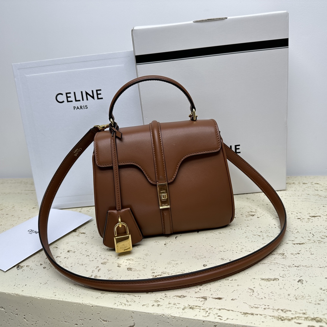 [TOP] CELINE 16 Leather Bag 17.5x14x7cm/23x19x10.5cm - 3 Color