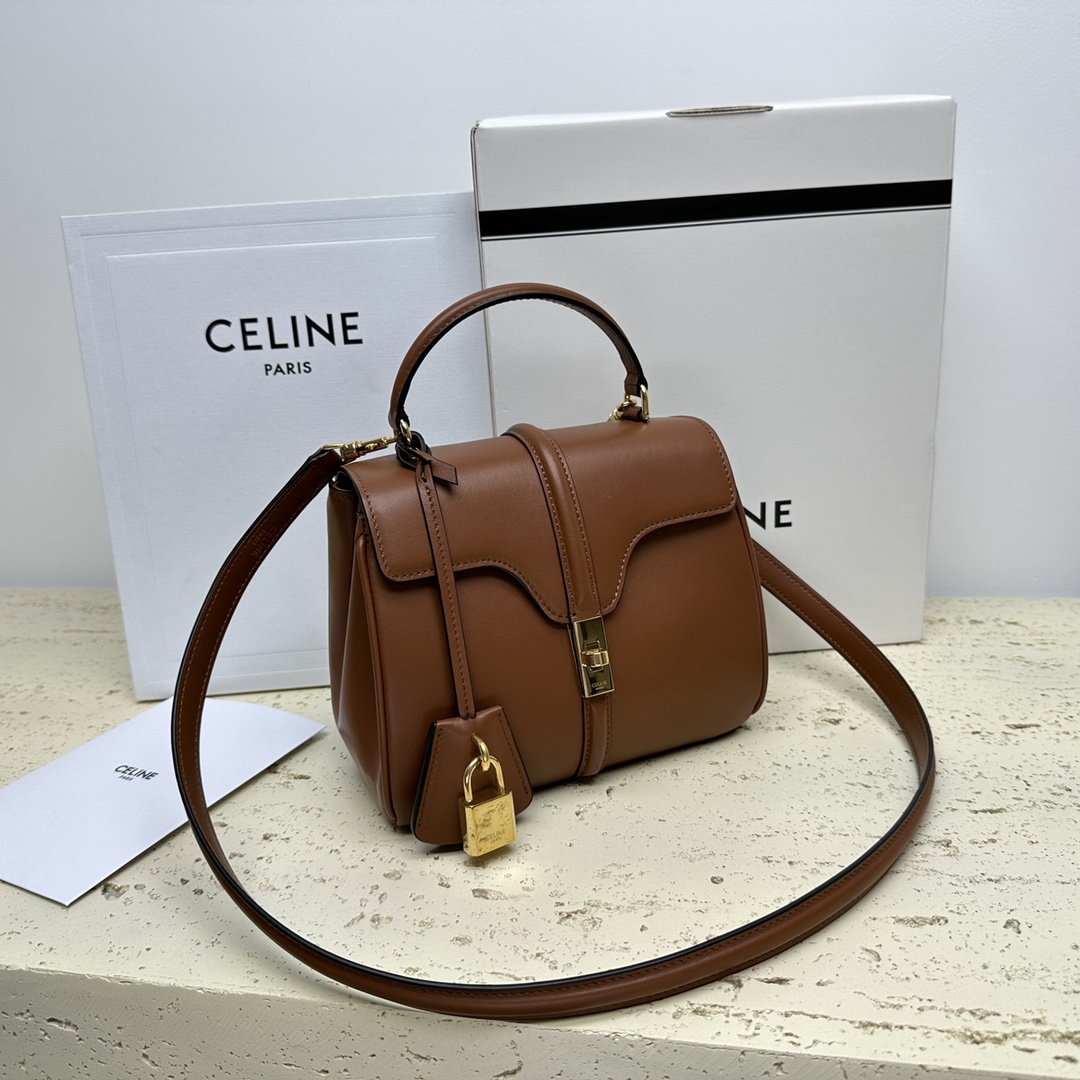 [TOP] CELINE 16 Leather Bag 17.5x14x7cm/23x19x10.5cm - 3 Color