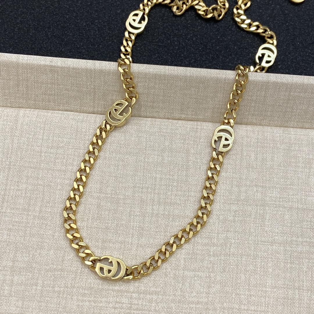 [TOP] GUCCI GG Necklace - Gold & Silver