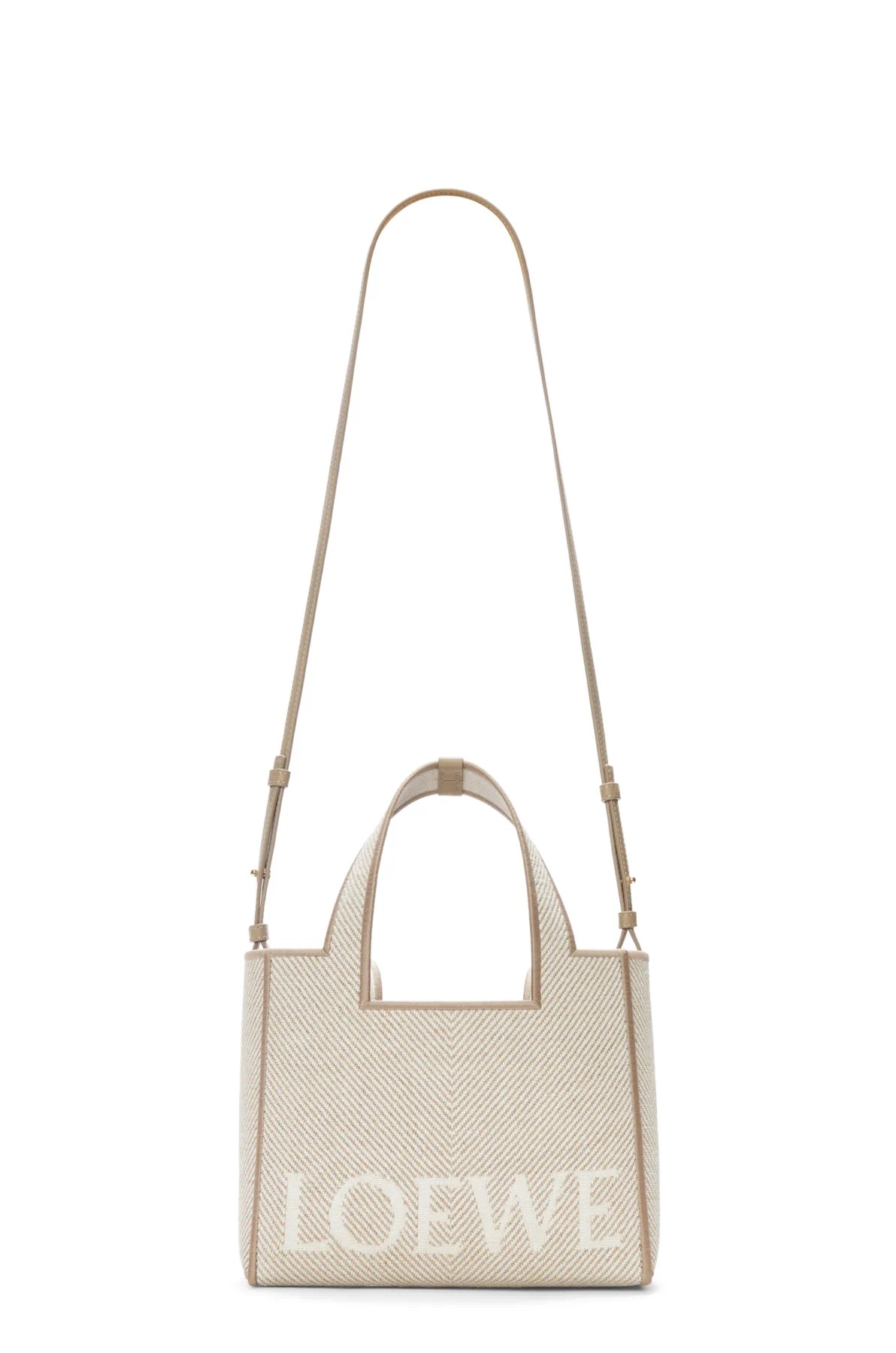 [TOP] LOEWE Font Tote Bag 24x20x11cm/30x15x25.5cm - Beige