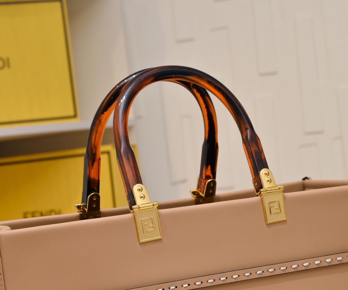 [TOP] FENDI Sunshine Tote Bag 35*31*17cm - Brown
