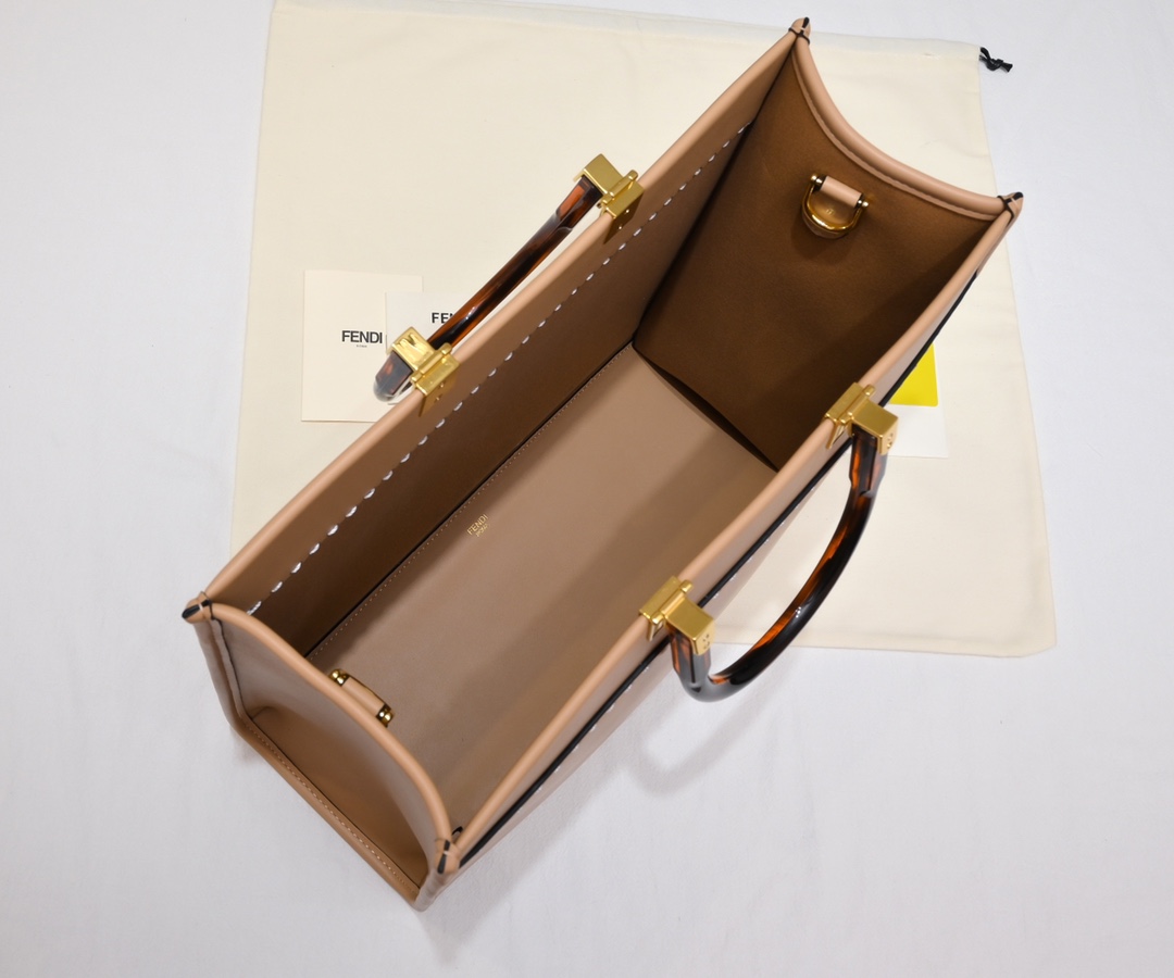 [TOP] FENDI Sunshine Tote Bag 35*31*17cm - Brown