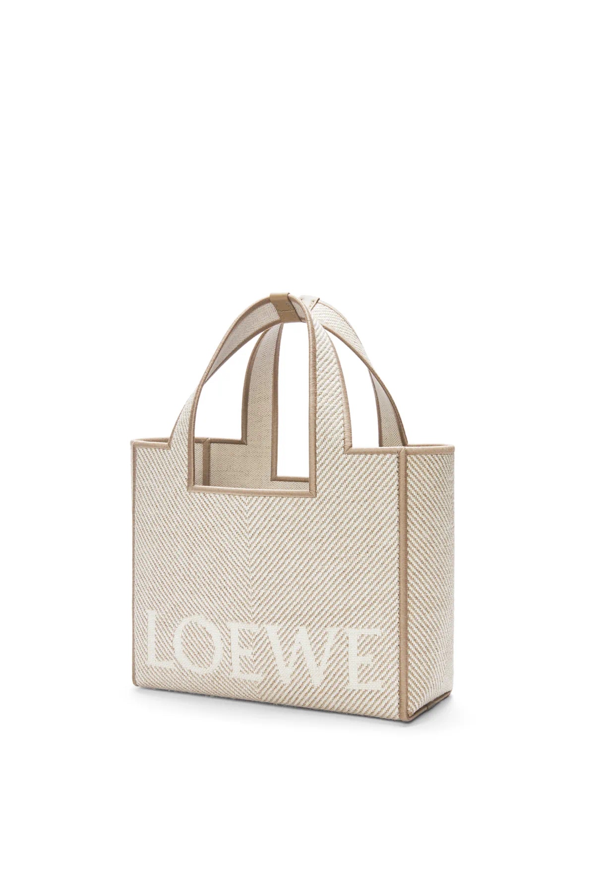 [TOP] LOEWE Font Tote Bag 24x20x11cm/30x15x25.5cm - Beige