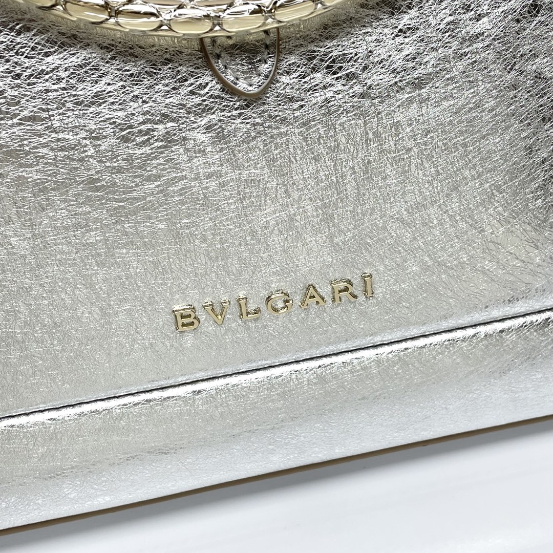 [TOP] BVLGARI Serpenti Baia Shoulder Bag  27.5*18*4.5Cm - Sliver