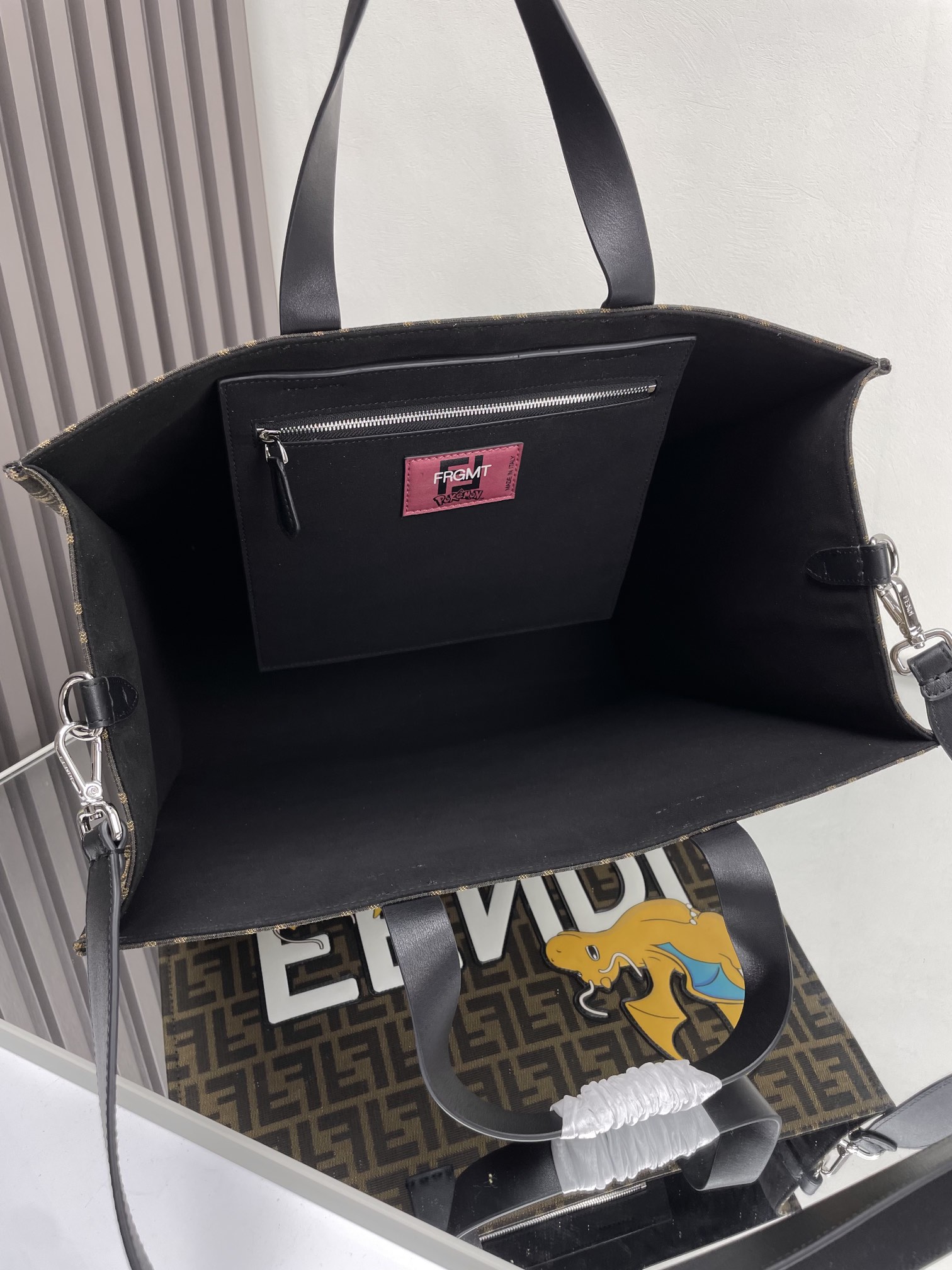 [TOP] FENDI FF Shopping Bag 41x35x19cm - Brown