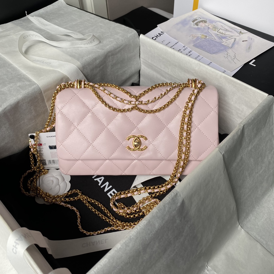 [TOP] CHANEL WOC Lambskin Flap Bag 26×15×7cm - 2 Color