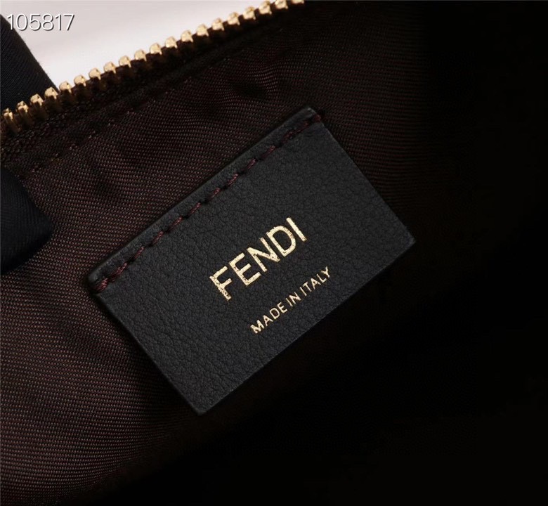 [TOP] FENDI Classic Metal Logo Fendigraphy Bag - Brown