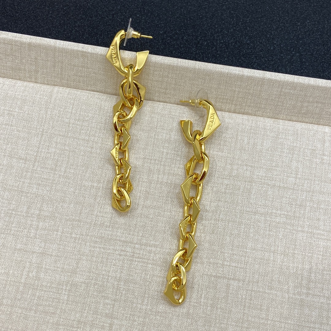 [TOP] PRADA Earrings - Gold