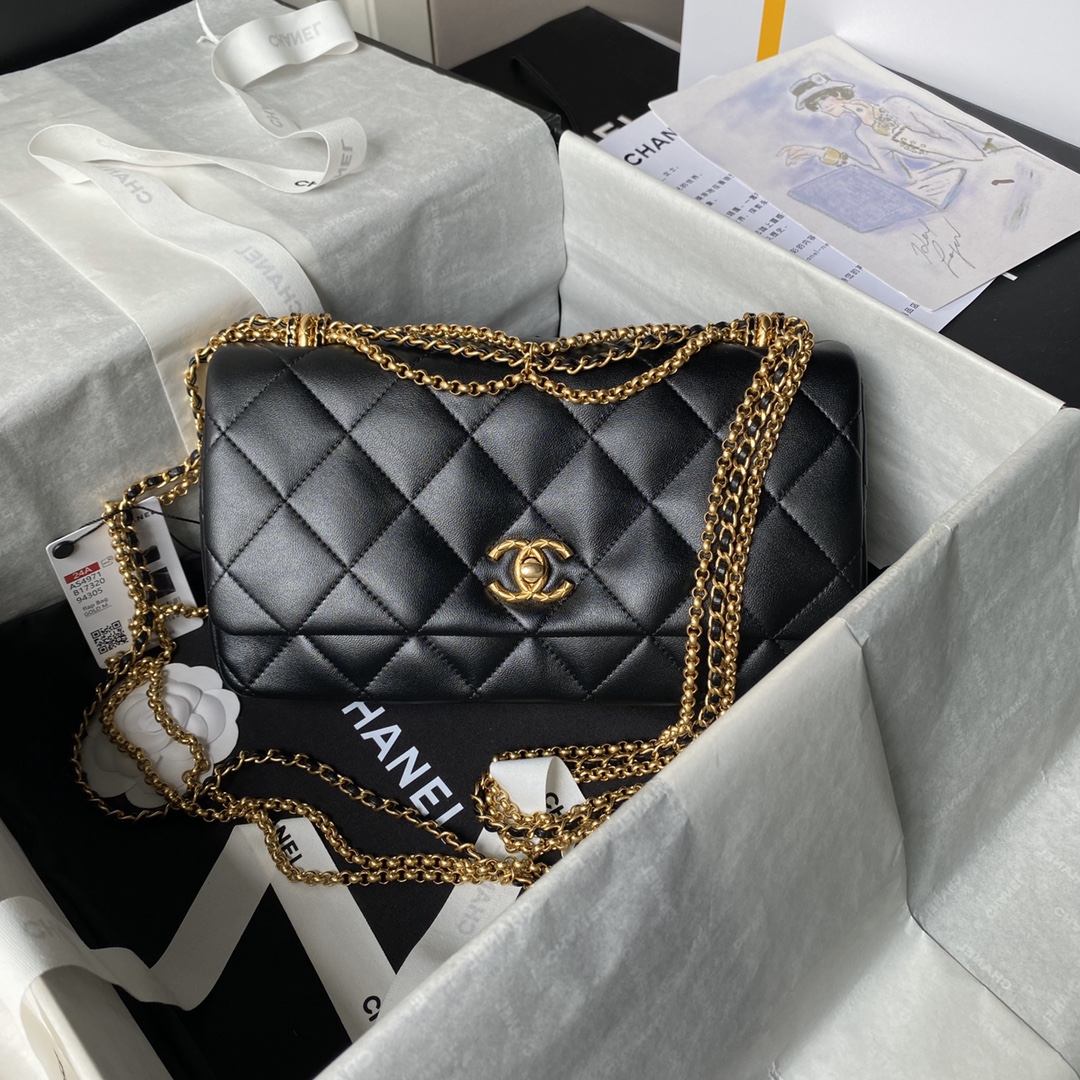 [TOP] CHANEL WOC Lambskin Flap Bag 26×15×7cm - 2 Color
