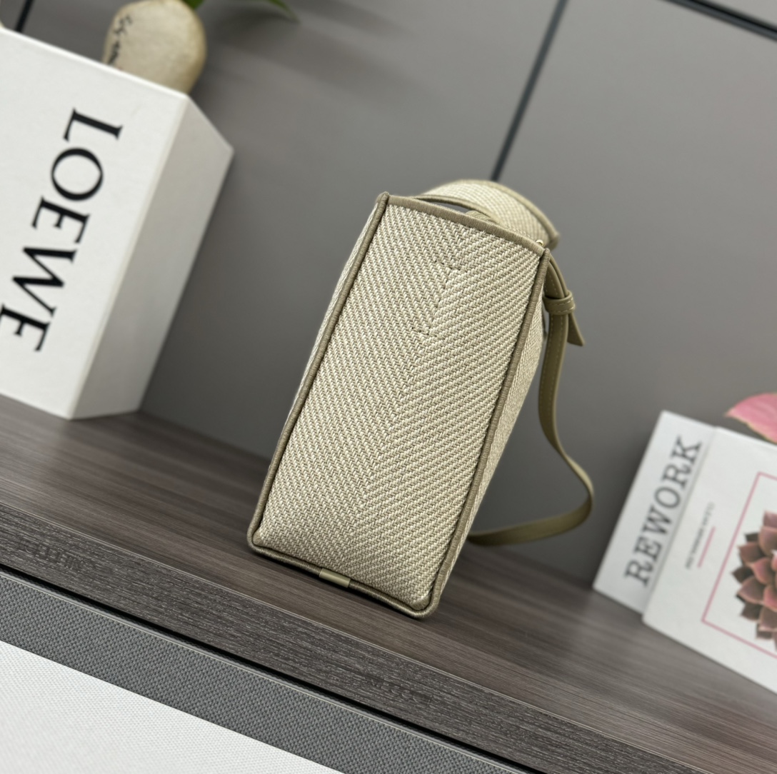 [TOP] LOEWE Font Tote Bag 24x20x11cm/30x15x25.5cm - Beige