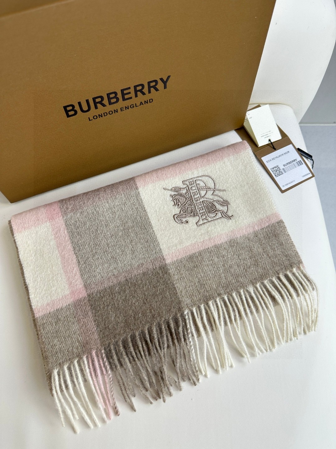 [TOP] BURBERRY Cashmere Scarf 32*180cm  - 2 Colors