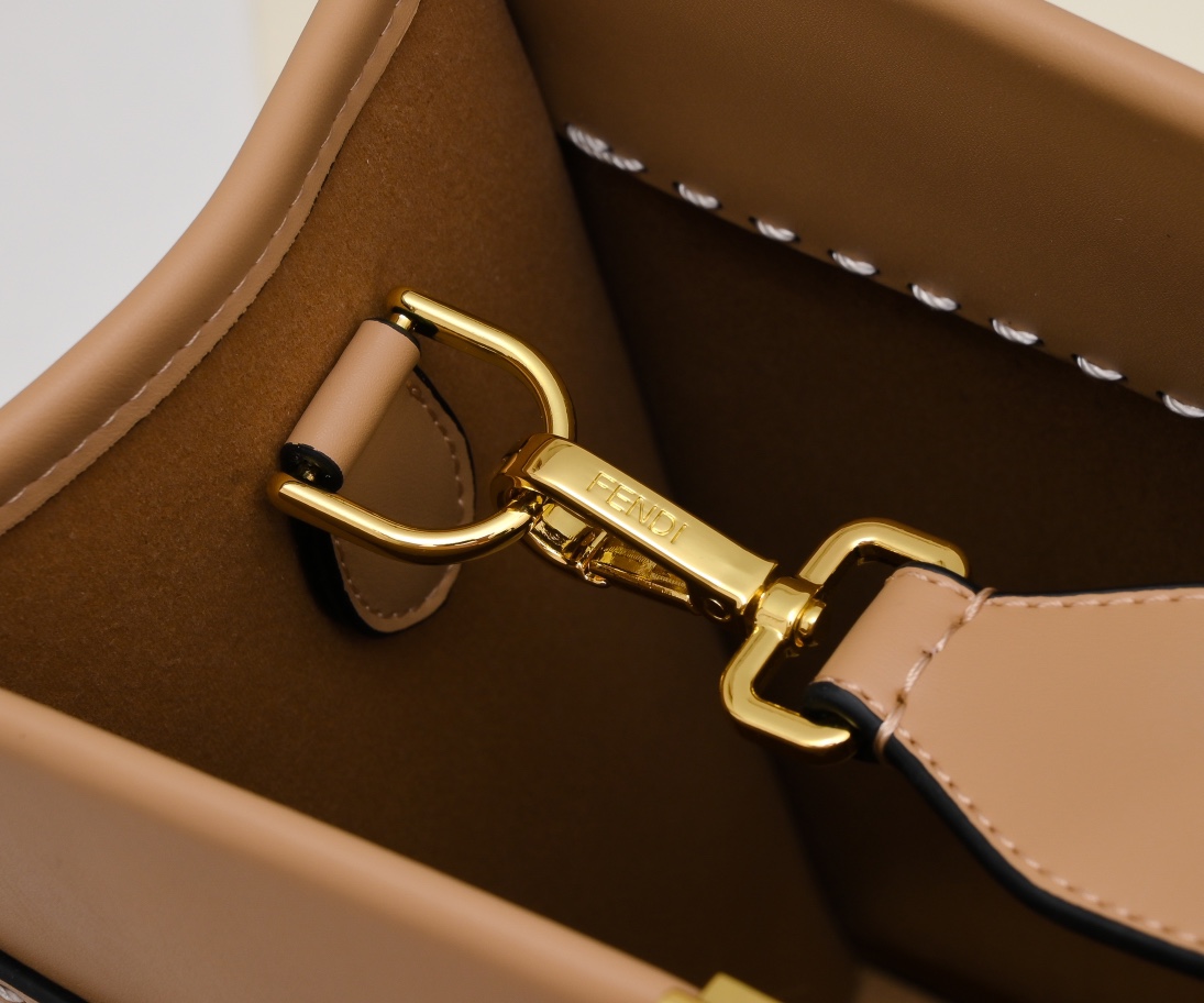 [TOP] FENDI Sunshine Tote Bag 35*31*17cm - Brown