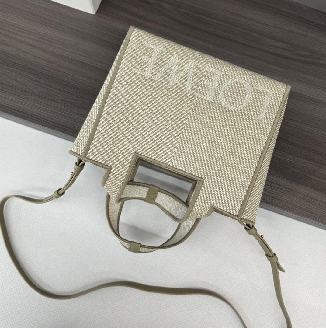 [TOP] LOEWE Font Tote Bag 24x20x11cm/30x15x25.5cm - Beige