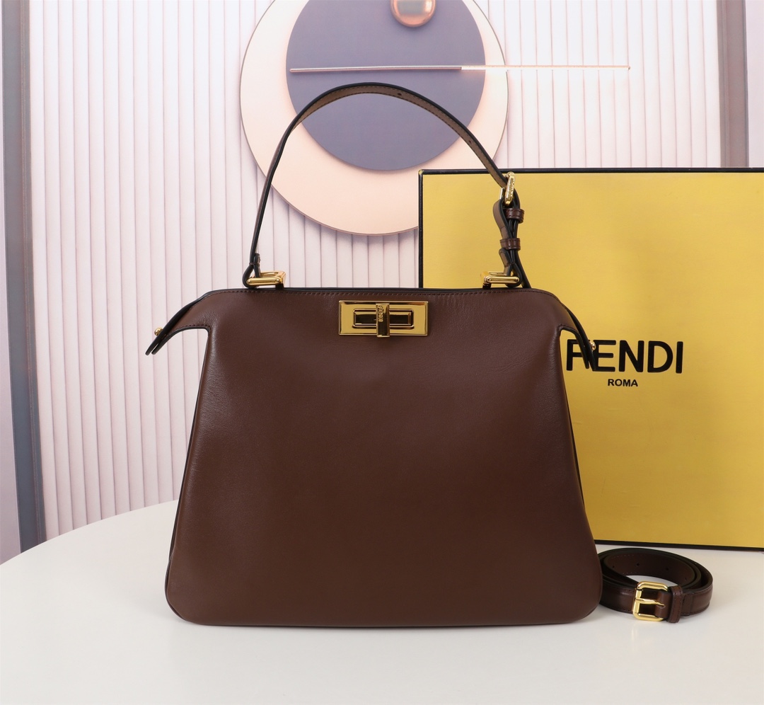 [TOP] FENDI Peekaboo Medium Cowhide Bag 33×10×25.5cm - 4 Colour