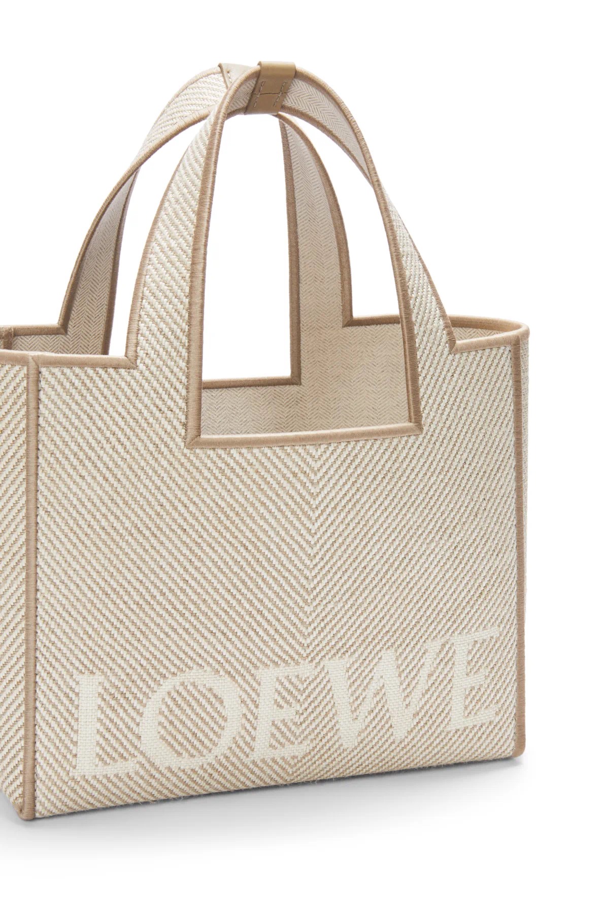[TOP] LOEWE Font Tote Bag 24x20x11cm/30x15x25.5cm - Beige