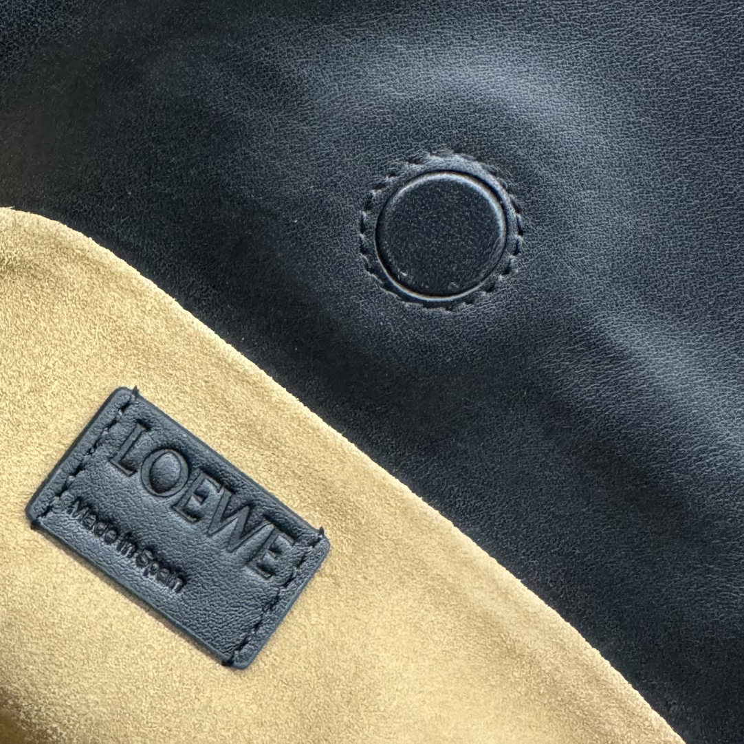 [TOP] LOEWE Sheepskin Flamenco Bags 23x18x9cm/30x24.5x10.5cm - Black