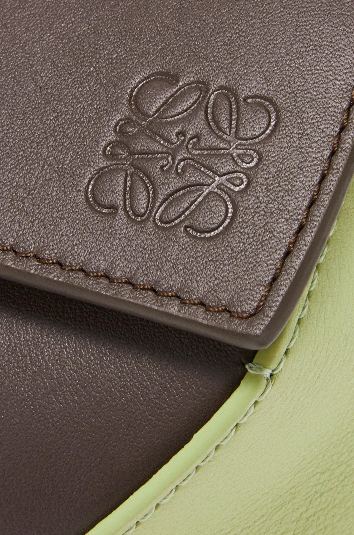 [TOP] LOEWE Puzzle Small Cow Leather Bag 24*10.5*16CM - Black/Green/Khaki