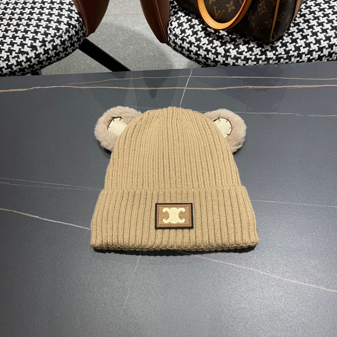 [TOP] CELINE Knitted Woolen Hat - 3 Colour